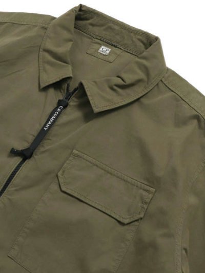 画像3: 【送料無料】C.P.COMPANY ORGANIC GABARDINE ZIP OVERSHIRT CAPERS