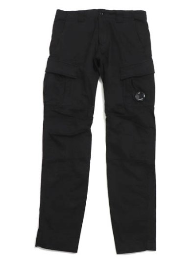 画像1: 【送料無料】C.P.COMPANY STRETCH SATIN CARGO PANT BLACK