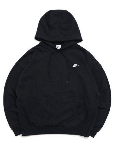 画像1: NIKE CLUB FT OVERSIZED HOODIE-BLACK/WHITE