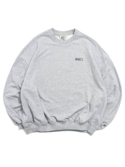 画像1: 【送料無料】PUMA ROSE T7 OVERSIZED CREW TR-FLAT LT GRY HTR