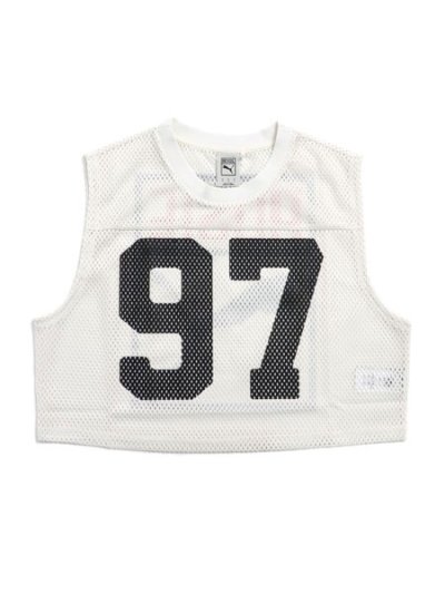 画像2: PUMA ROSE RELAXED MESH TOP-WARM WHITE