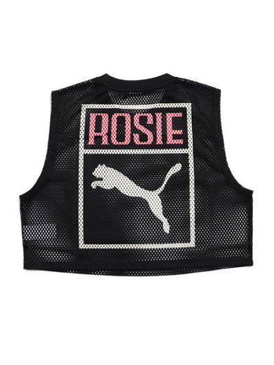 画像1: PUMA ROSE RELAXED MESH TOP-PUMA BLACK