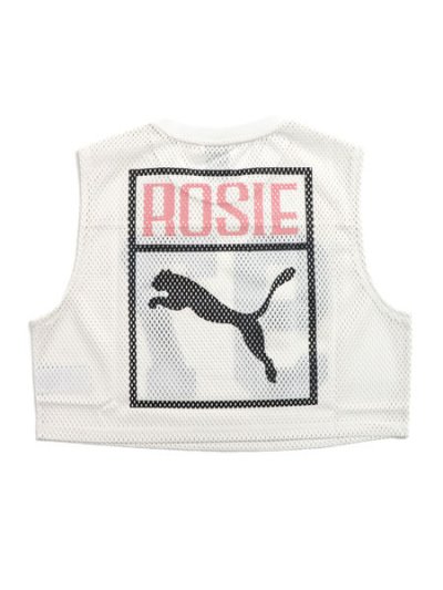 画像1: PUMA ROSE RELAXED MESH TOP-WARM WHITE