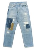 【送料無料】AVIREX 13.5oz DENIM PANTS REPAIR CUSTOM W USED