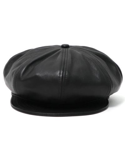 画像2: 【送料無料】SCHOTT LEATHER NEWSBOY CAP