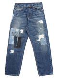 【送料無料】AVIREX 13.5oz DENIM PANTS REPAIR CUSTOM USED