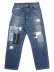 画像1: 【送料無料】AVIREX 13.5oz DENIM PANTS REPAIR CUSTOM USED (1)
