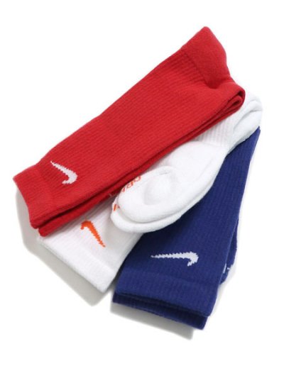 画像2: NIKE EVERYDAY PLUS CUSH CREW 3PR SOCKS-RD/W/RY
