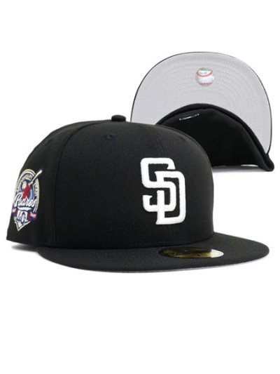 画像1: NEW ERA 59FIFTY CS PADRES 40TH U/GREY FB BLK/WHT