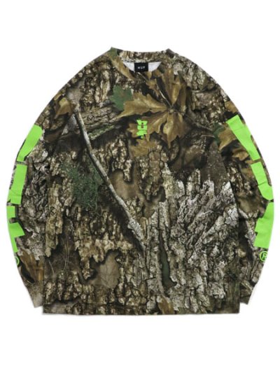 画像1: 【送料無料】HUF REALTREE MEGABLAST L/S TEE