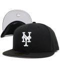 NEW ERA 59FIFTY CS METS U/GREY FB BLACK/WHITE