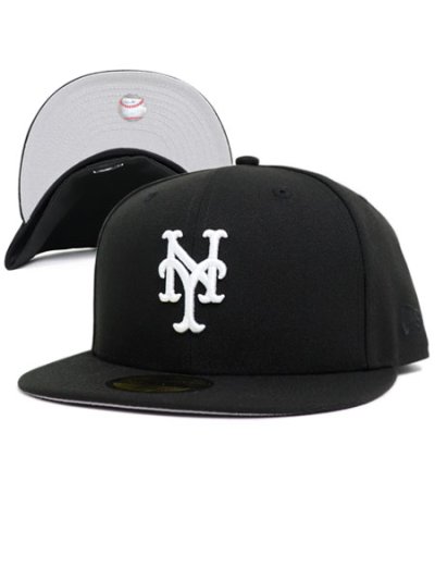 画像1: NEW ERA 59FIFTY CS METS U/GREY FB BLACK/WHITE