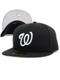 NEW ERA 59FIFTY CS NATINALS U/GREY FB BLACK/WHITE