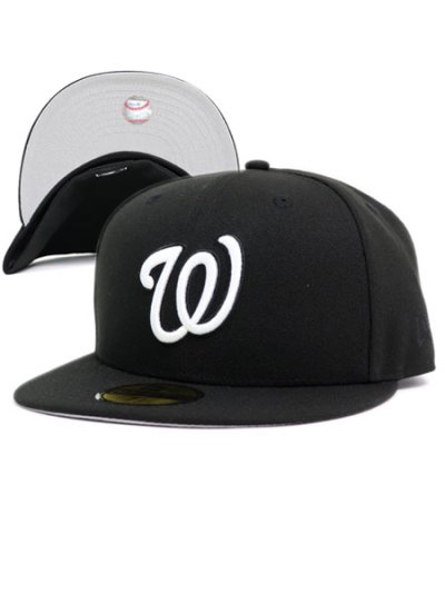 画像1: NEW ERA 59FIFTY CS NATINALS U/GREY FB BLACK/WHITE