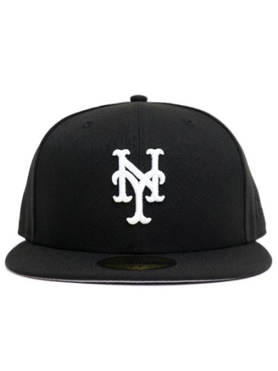 画像2: NEW ERA 59FIFTY CS METS U/GREY FB BLACK/WHITE