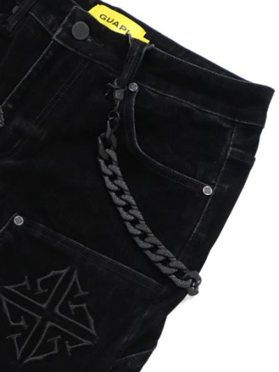 画像3: 【送料無料】GUAPI ALL BLACK VELOUR DENIM