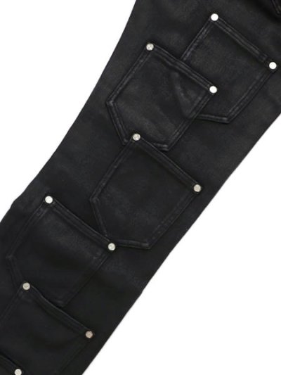 画像7: 【送料無料】GUAPI OBSIDIAN BLACK DICE FLARED DENIM