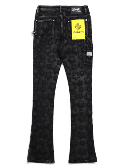 画像2: 【送料無料】GUAPI OBSIDIAN BLACK STARS DENIM