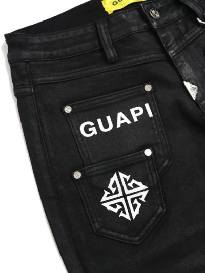 画像5: 【送料無料】GUAPI OBSIDIAN BLACK DICE FLARED DENIM