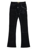 【送料無料】GUAPI ALL BLACK VELOUR DENIM