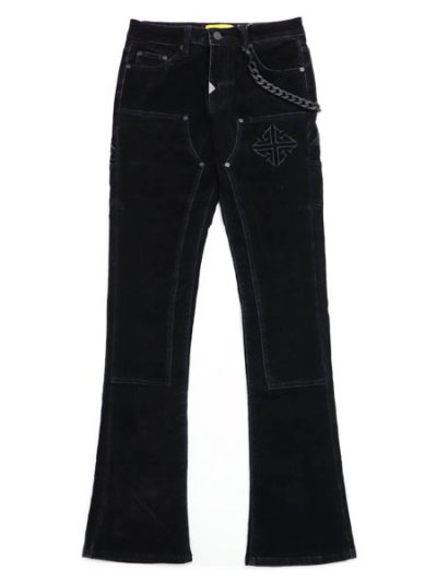 画像1: 【送料無料】GUAPI ALL BLACK VELOUR DENIM