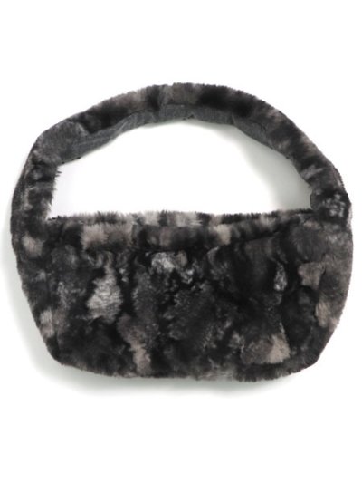 画像2: ADIDAS SMALL FAUX FUR SHOULDER BAG-BLACK