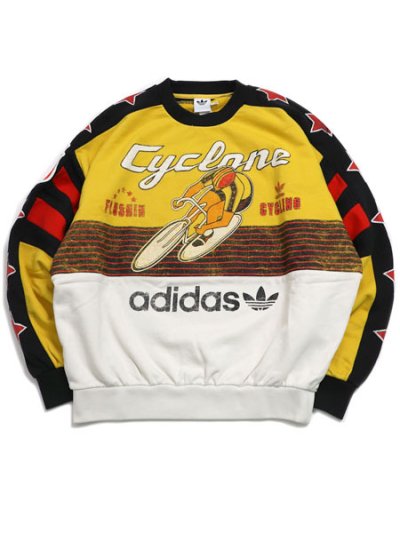 画像1: 【送料無料】ADIDAS WMNS CYCLING SWEATSHIRT-EQT YEL/CLOUD WH