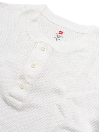 画像3: Hanes L/S THERMAL TOP HENLEY NECK