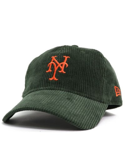 画像1: NEW ERA 9TWENTY CORDUROY METS GREEN