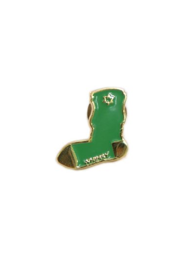 画像1: WHIMSY SOCKS TRADEMARK PIN GREEN
