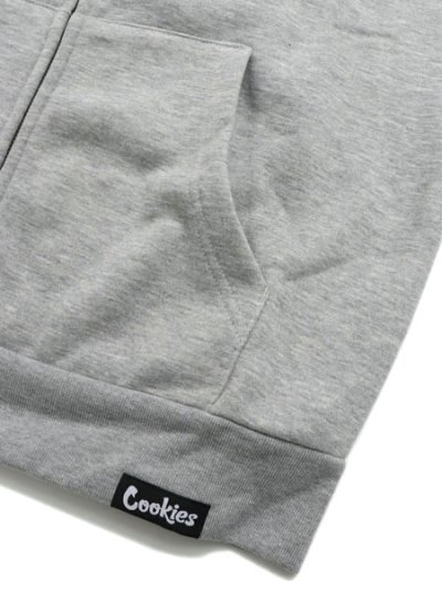 画像4: 【送料無料】COOKIES CLOTHING LOGO TWILL APPLIQUE ZIP HOODIE GYHTR/BLK