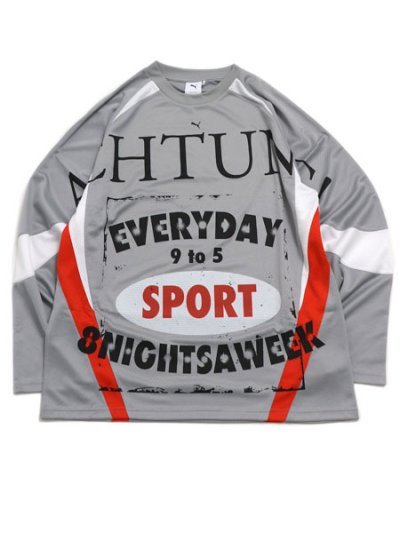 画像1: 【送料無料】PUMA NINE TO FIVE L/S JERSEY-GRAY ECHO
