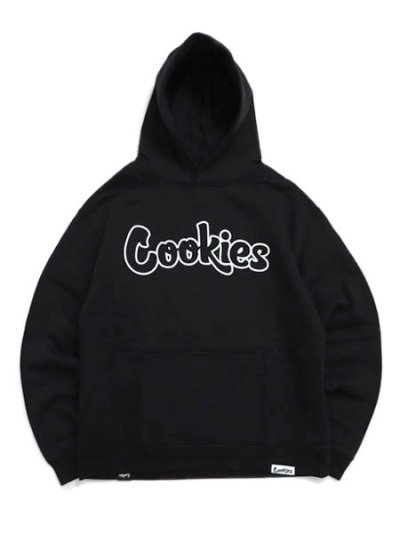 画像1: 【送料無料】COOKIES CLOTHING ORIGINAL MINT OUTLINE PO HOODIE BLK/WHT