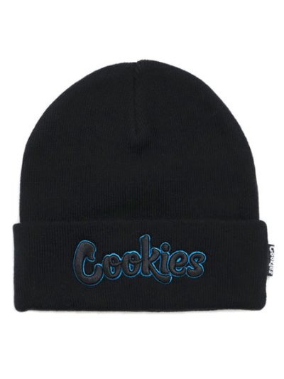 画像1: COOKIES CLOTHING OG MINT EMBROID CUFFED BEANIE BLACK/CBLUE