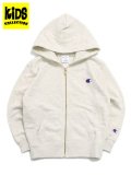 【KIDS】CHAMPION KIDS US COTTON ZIP HOODED SWEATSHIRT