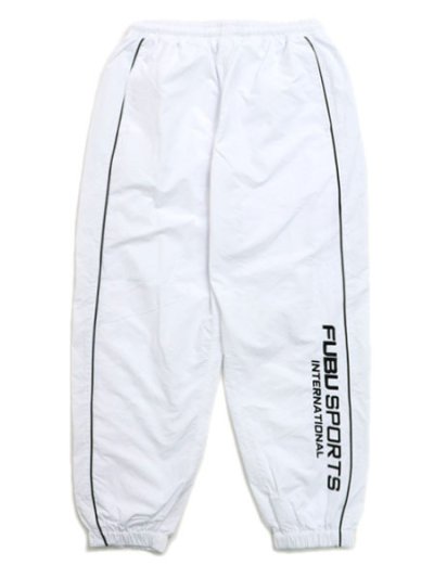 画像1: 【送料無料】FUBU NYLON TRACK PANTS WHITE