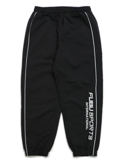画像1: 【送料無料】FUBU NYLON TRACK PANTS BLACK