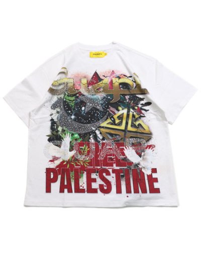 画像1: 【送料無料】GUAPI WHITE FREE PALESTINE TEE