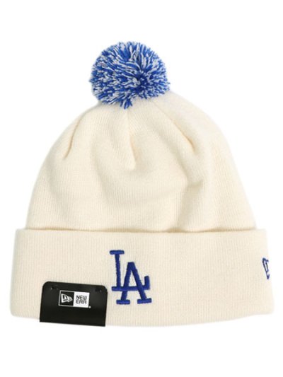 画像1: NEW ERA POM PON KNIT DODGERS OFF WHITE