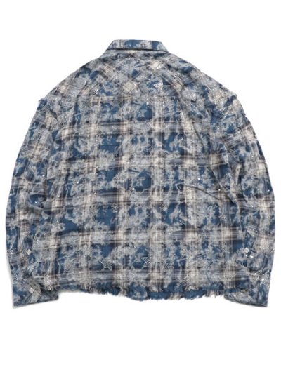画像2: 【送料無料】GUAPI VINTAGE BLUE STARS FLANNEL JACKET