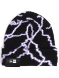 NEW ERA BASIC CUFF KNIT LIGHTNING BLACK/LT PURPLE