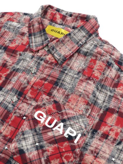 画像3: 【送料無料】GUAPI VINTAGE RED STARS FLANNEL JACKET