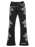 【送料無料】GUAPI OBSIDIAN BLACK DISTRESSED CROSS DENIM