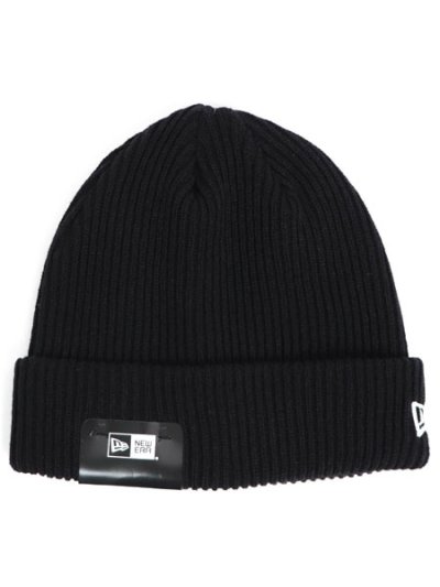 画像1: NEW ERA CUFF KNIT RIB-BLACK/SNOW WHITE