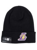 NEW ERA BASIC CUFF KNIT 4 LEAGUE LAKERS BLACK