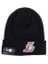画像1: NEW ERA BASIC CUFF KNIT 4 LEAGUE LAKERS BLACK (1)