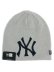 画像1: NEW ERA BASIC BEANIE JACQUARD LOGO YANKEES GREY (1)
