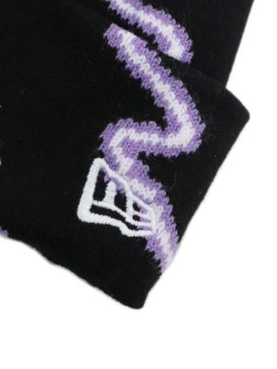 画像3: NEW ERA BASIC CUFF KNIT LIGHTNING BLACK/LT PURPLE
