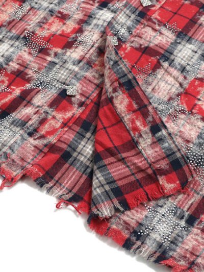 画像4: 【送料無料】GUAPI VINTAGE RED STARS FLANNEL JACKET