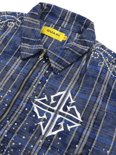 画像3: 【送料無料】GUAPI ROYAL BLUE STARS FLANNEL JACKET